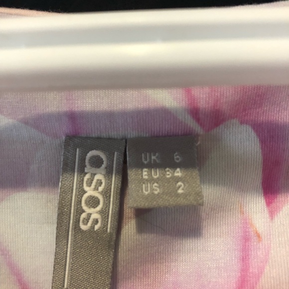 ASOS pink floral midi dress - Picture 2 of 2